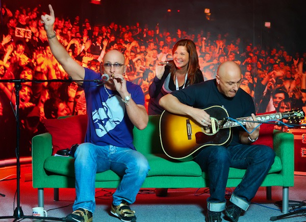 right said fred performing accoustic at capital radio manchester part of 2011 tour