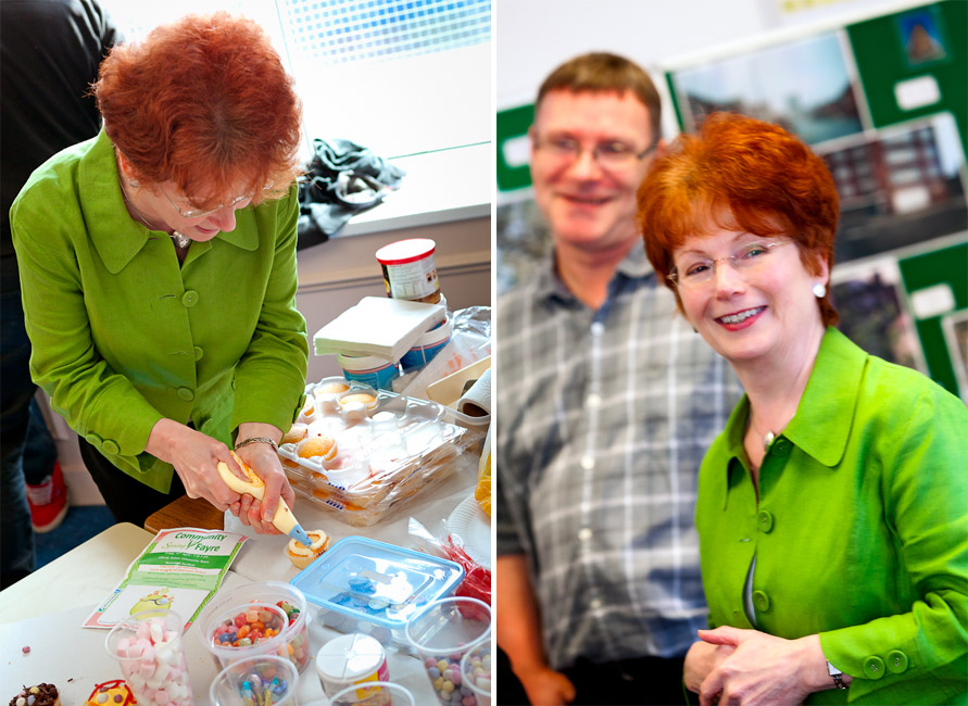 hazel blears visits affinity sutton community project salford