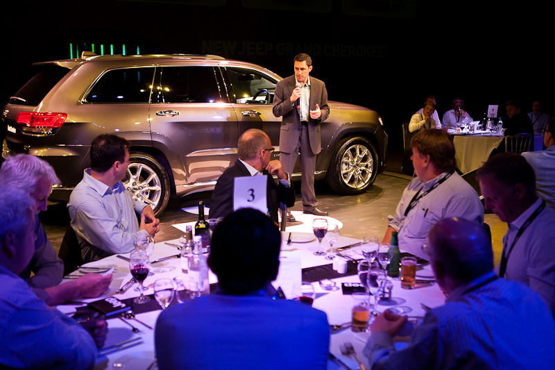 Steve Zanlunghi Managing Director FGA speaking at launch of new jeep grand cherokee