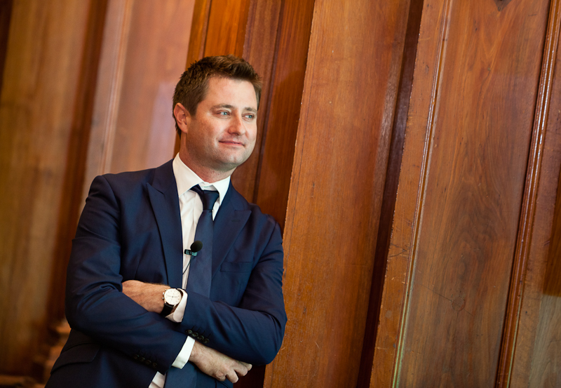 profesional portrait of george clarke tv presenter and architect 