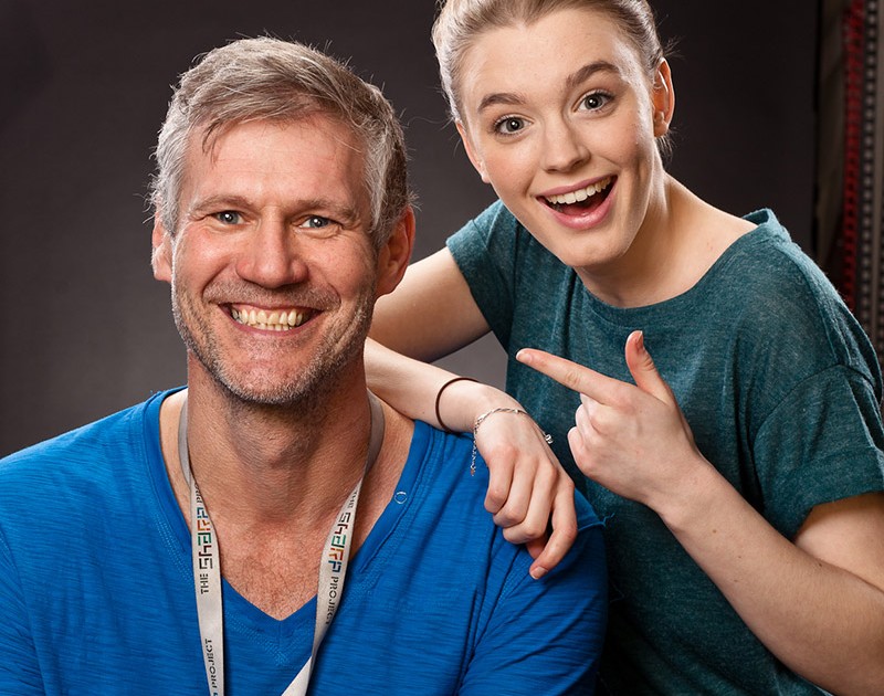 picture featuring amy kelly and colin boulter smiling after a shoot
