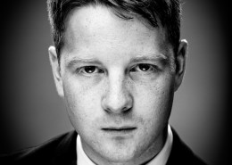 Actor headshot featuring dale gerrard in black and white